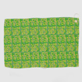 Groen Geometrisch Golfhanddoek (Horizontaal)