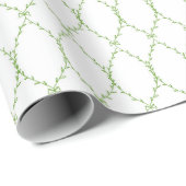 Groen geometrisch inpakpapier, kerstcadeaupapier cadeaupapier (Rol Hoek)