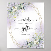 Groen Geometrisch Kaarten En Cadeaubord Poster (Voorkant)