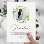 Groen Geometrisch Nieuw Plan Elopement Receptie Briefkaart<br><div class="desc">Greenery Geometrisch Nieuw Plan Elopement Receptie Briefkaart</div>