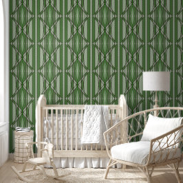 Groen geometrisch ontwerp behang