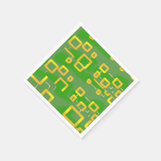 Groen geometrisch papier servet (Hoek)