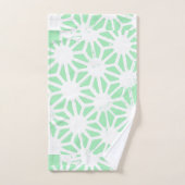 Groen geometrisch patroon bad handdoek (Handdoek)