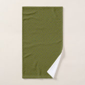 groen geometrisch patroon bad handdoek (Handdoek)