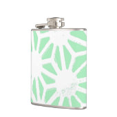 Groen geometrisch patroon heupfles (Links)