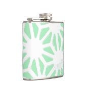 Groen geometrisch patroon heupfles (Rechts)