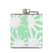 Groen geometrisch patroon heupfles (Achterkant)