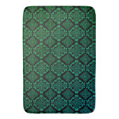 Groen geometrisch patroon / Indiase print Badmat (Voorkant Verticaal)
