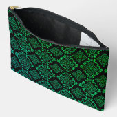 Groen geometrisch patroon / Indiase print Etui (Open)