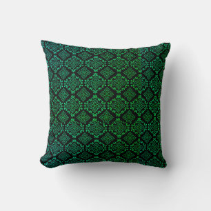 Groen geometrisch patroon / Indiase print Kussen