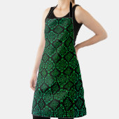 Groen geometrisch patroon / Indiase print Schort (Insitu)