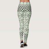 Groen geometrisch patroon leggings (Achterkant)