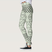 Groen geometrisch patroon leggings (Links)