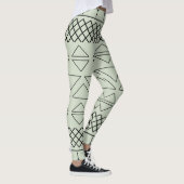 Groen geometrisch patroon leggings (Rechts)
