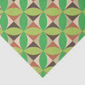Groen geometrisch patroon midden vorige eeuw moder tissuepapier (Detail)