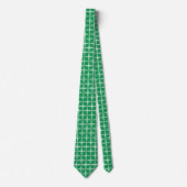 Groen geometrisch patroon: modern retro raster stropdas (Voorkant)