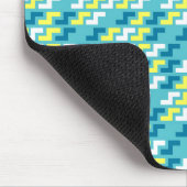 Groen geometrisch patroon muismat (Hoek)