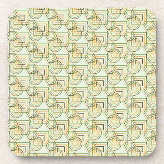 Groen geometrisch patroon onderzetter (Voorkant)