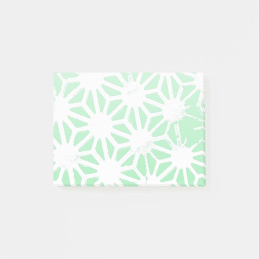 Groen geometrisch patroon post-it® notes (Voorkant)