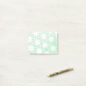 Groen geometrisch patroon post-it® notes (Op bureau)