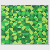 Groen geometrisch patroon St Patrick's Day Cadeaupapier (Vlak)