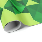 Groen geometrisch patroon St Patrick's Day Cadeaupapier (Rol Hoek)