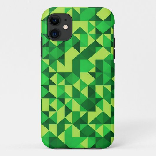 Groen geometrisch patroon St Patrick's Day Case-Mate iPhone Case (Achterkant)