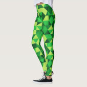 Groen geometrisch patroon St Patrick's Day Leggings (Links)