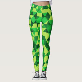 Groen geometrisch patroon St Patrick's Day Leggings