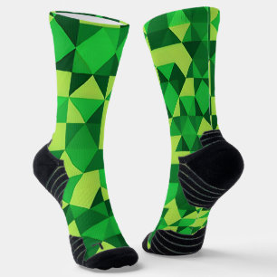 Groen geometrisch patroon St Patrick's Day Sokken