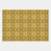 Groen geometrisch patroon van de aarde nr. 1 inpakpapier vel (Voorkant 3)