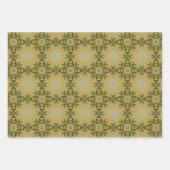 Groen geometrisch patroon van de aarde nr. 1 inpakpapier vel (Voorkant 2)