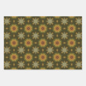 Groen geometrisch patroon van de aarde nr. 2 inpakpapier vel (Voorkant 2)