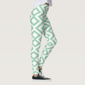 Groen geometrisch patroon van het deeg leggings (Rechts)