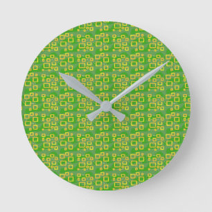 Groen Geometrisch Ronde Klok