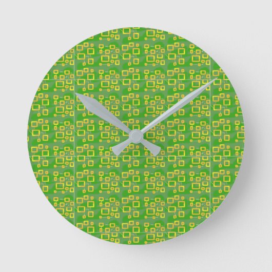 Groen Geometrisch Ronde Klok (Voorkant)