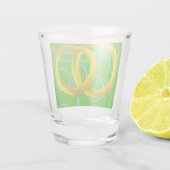 Groen Geometrisch Schot glas (Achterkant)