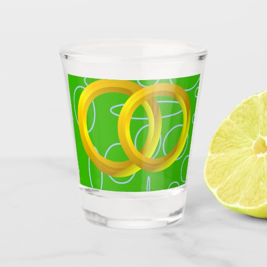 Groen Geometrisch Schot glas (Voorkant)