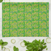 Groen Geometrisch Theedoek (Gevouwen)