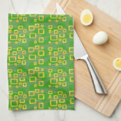 Groen Geometrisch Theedoek (Quarter Fold)