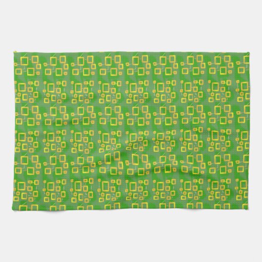 Groen Geometrisch Theedoek (Horizontaal)