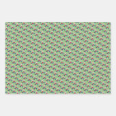 Groen geometrisch verpakkingspapier inpakpapier vel (Voorkant)