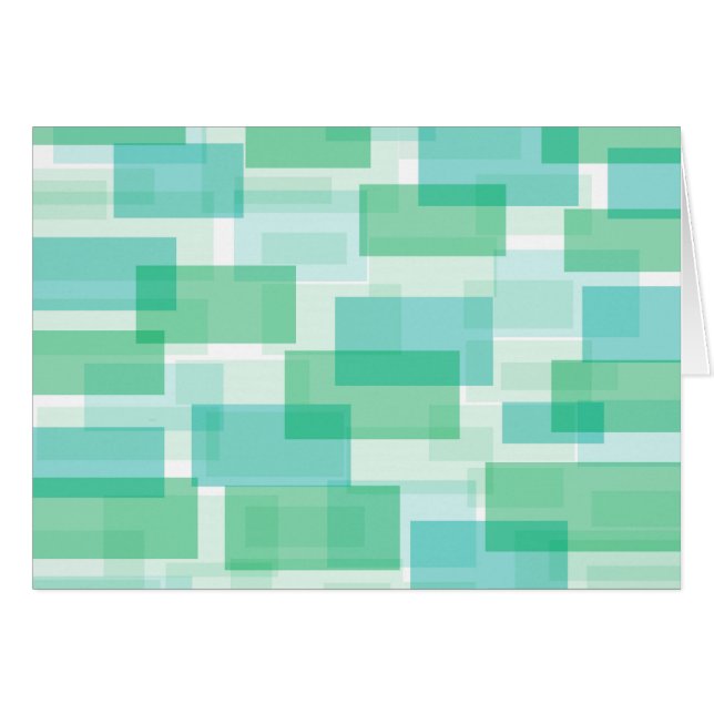 Groen geometrisch vierkantspatroon (Voorkant Horizontaal)