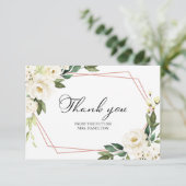 Groen Geometrisch Wit Vrijgezellenfeest Dank u Bedankkaart (Staand voorkant)