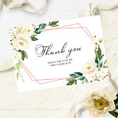 Groen Geometrisch Wit Vrijgezellenfeest Dank u Bedankkaart