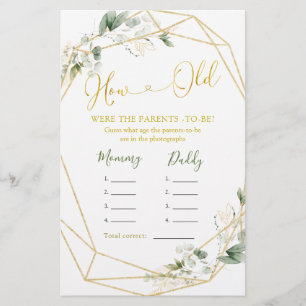 Groen Geometrische Baby in Bloom Hoe Oude Ouders