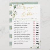 Groen Geometrische Baby in Bloom Mama of Papa (Voorkant / Achterkant)