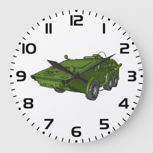 Groen Gepantserd Militair Voertuig Grote Klok (Voorkant)