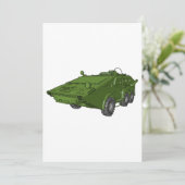 Groen Gepantserd Militair Voertuig Kaart (Staand voorkant)