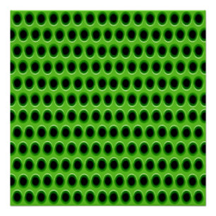 Groen Geperforeerd Grillpatroon Perfect Poster